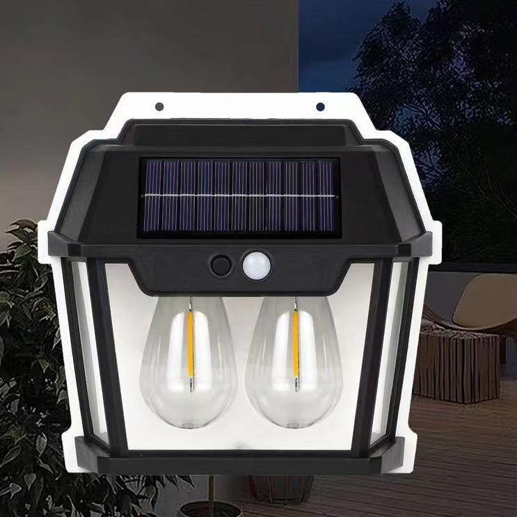 MEC02-2W Outdoor Solar Wall Light – Waterproof LED Lamp with Motion Sensor