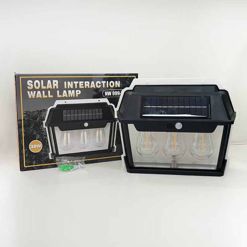 MEC02-3W Outdoor Solar Wall Light – Waterproof LED Lamp with Motion Sensor