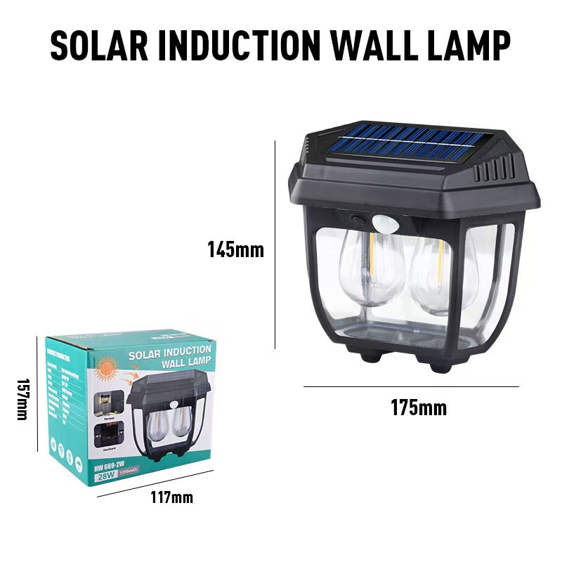 MEC03-2W Outdoor Solar Wall Light – Waterproof LED Lamp with Motion Sensor