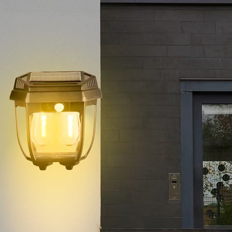 MEC03-2W Outdoor Solar Wall Light – Waterproof LED Lamp with Motion Sensor