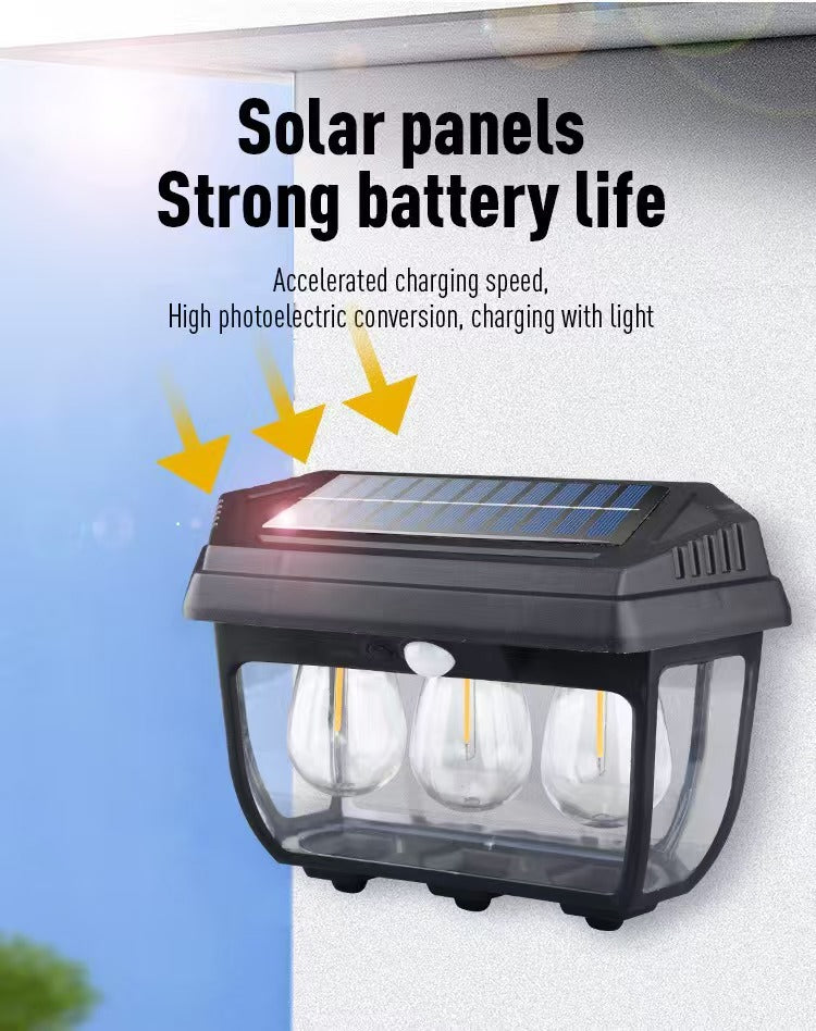 MEC03-3W Outdoor Solar Wall Light – Waterproof LED Lamp with Motion Sensor