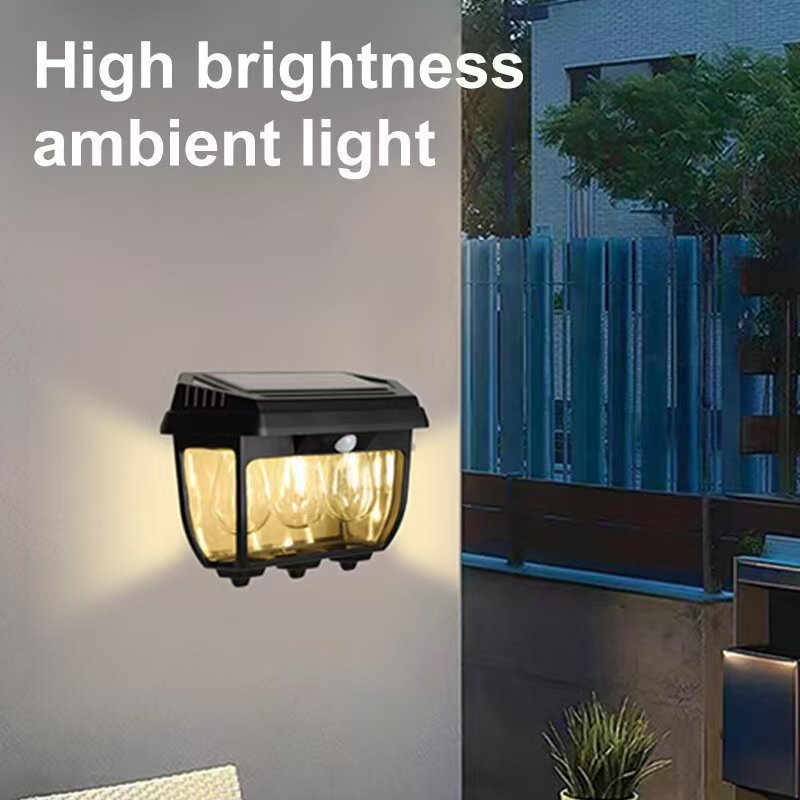 MEC03-3W Outdoor Solar Wall Light – Waterproof LED Lamp with Motion Sensor