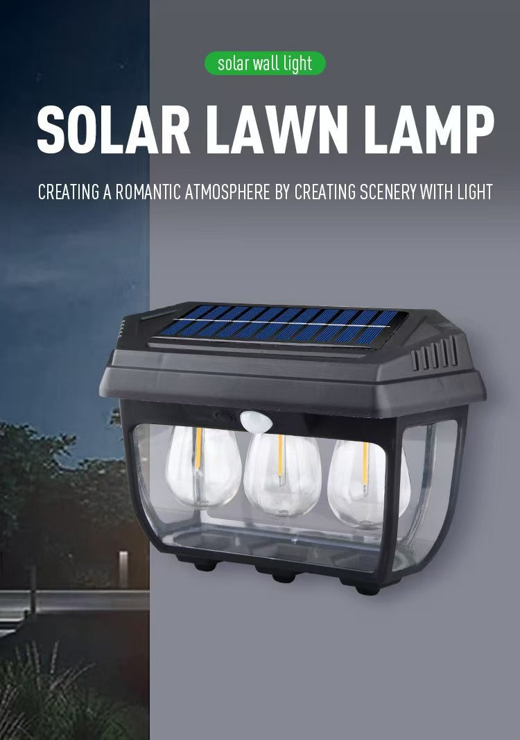 MEC03-3W Outdoor Solar Wall Light – Waterproof LED Lamp with Motion Sensor