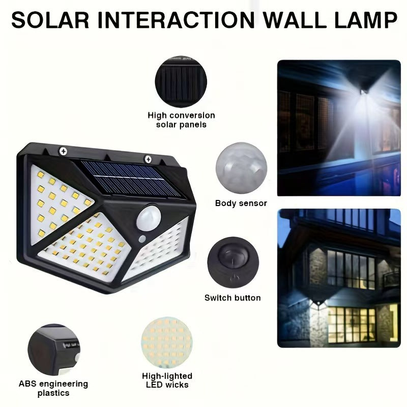 MEC04 Outdoor Solar Wall Light – Waterproof LED Lamp with Motion Sensor