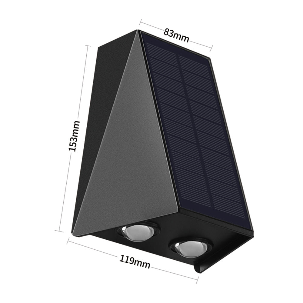 MEC08 Solar Outdoor Wall Light Minimalistic Elegant Design