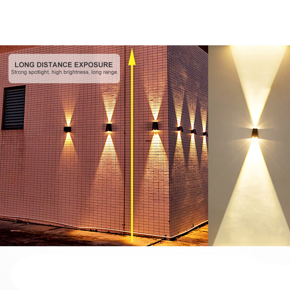 MEC08 Solar Outdoor Wall Light Minimalistic Elegant Design