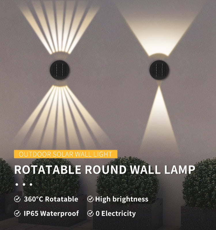 MEC05 Solar Outdoor Wall Light Adjustable Light Angle Elegant Design