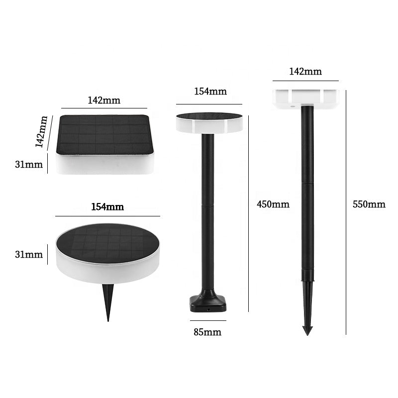 MEC09 Solar Powered Outdoor Lights – 2-in-1 Ground and Wall Lighting with Dual Tones