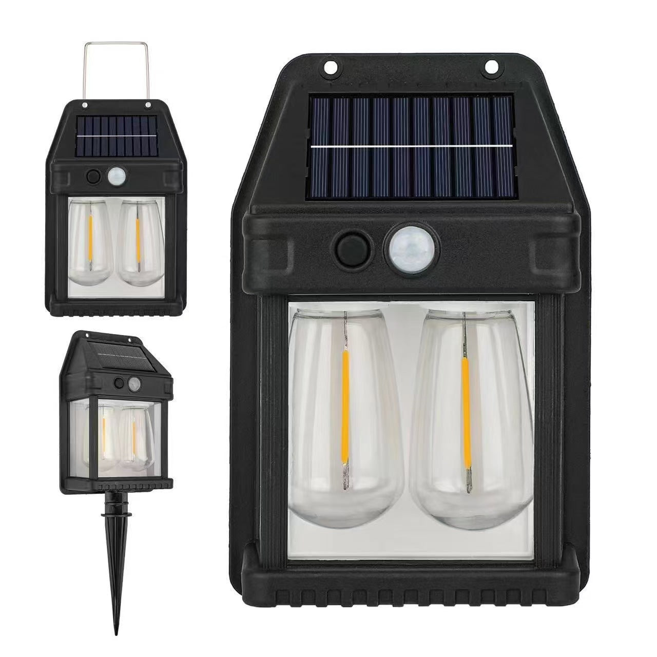 Solar powered pathway in-ground and wall light patio solar induction lamp