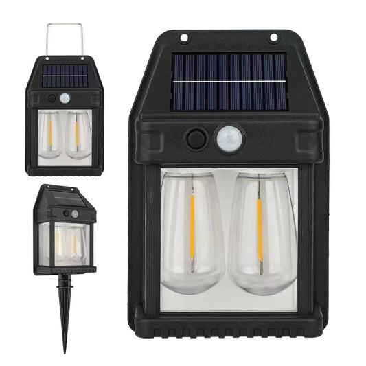 Solar powered pathway in-ground and wall light patio solar induction lamp