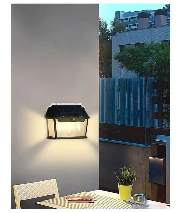 MEC02-3W Outdoor Solar Wall Light – Waterproof LED Lamp with Motion Sensor