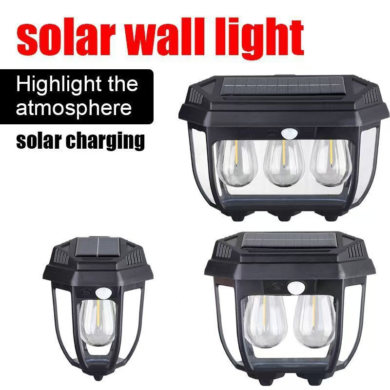 MEC03-1W Outdoor Solar Wall Light – Waterproof LED Lamp with Motion Sensor