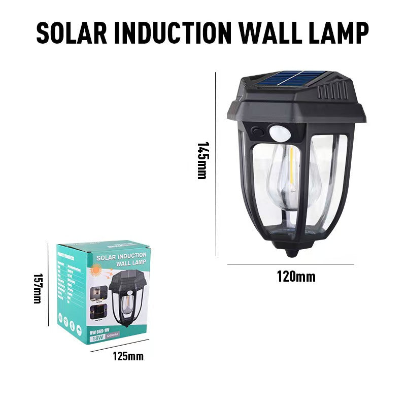 MEC03-1W Outdoor Solar Wall Light – Waterproof LED Lamp with Motion Sensor