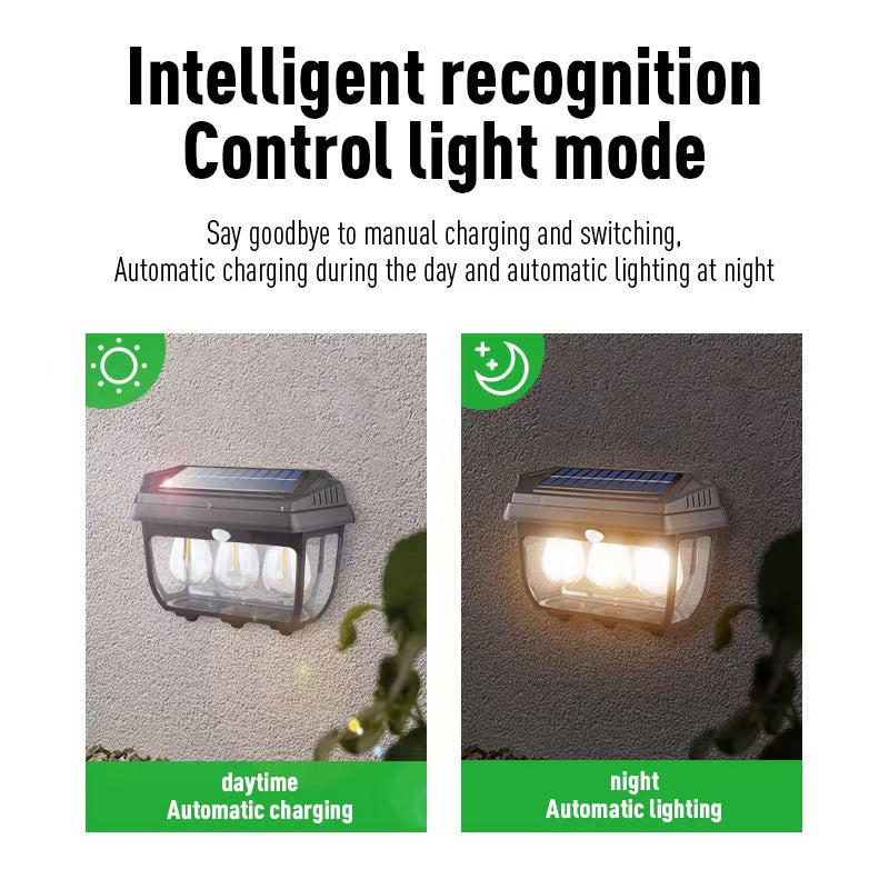MEC03-3W Outdoor Solar Wall Light – Waterproof LED Lamp with Motion Sensor