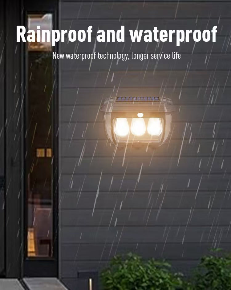 MEC03-3W Outdoor Solar Wall Light – Waterproof LED Lamp with Motion Sensor