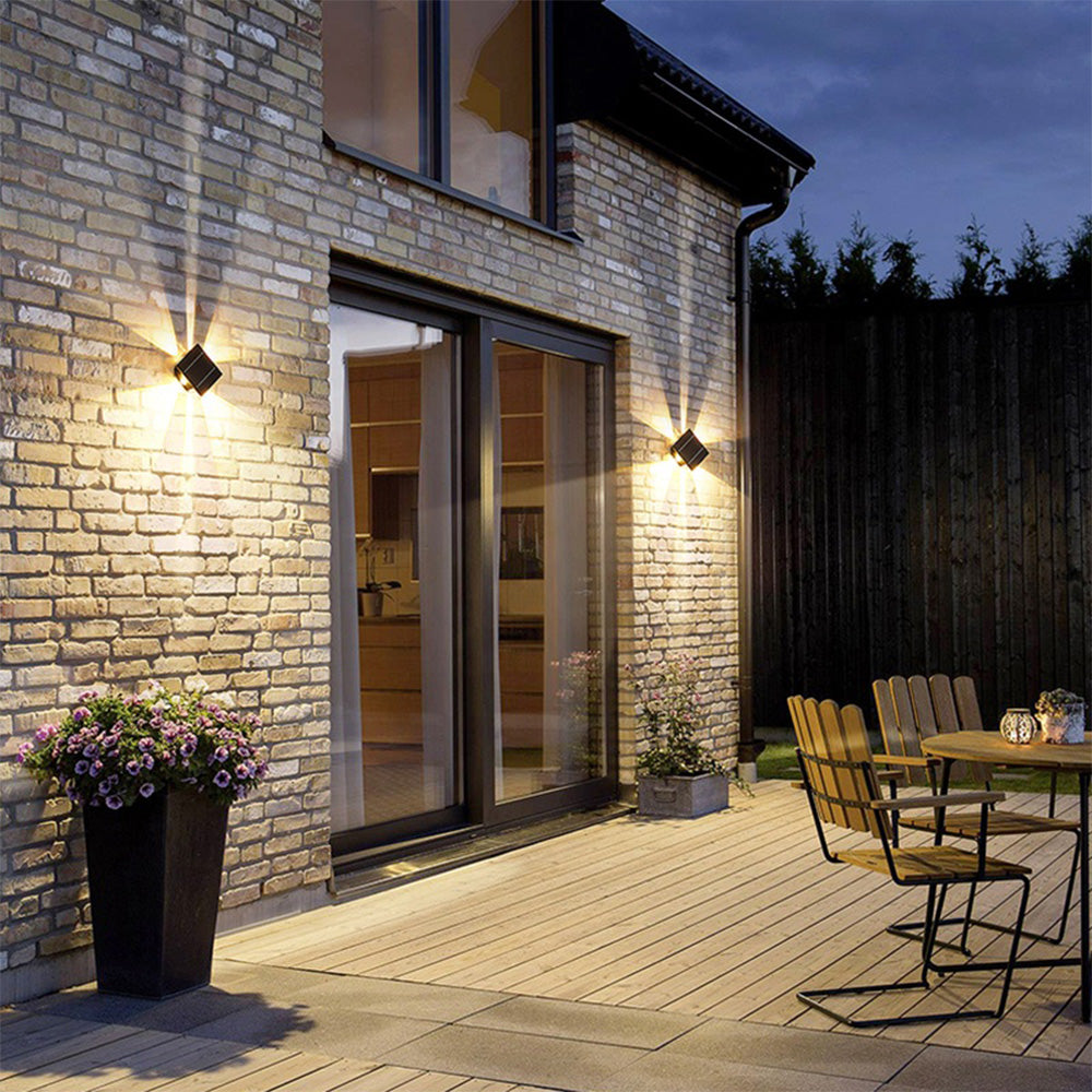 MEC07 Solar Outdoor Wall Light Minimalistic Elegant Design