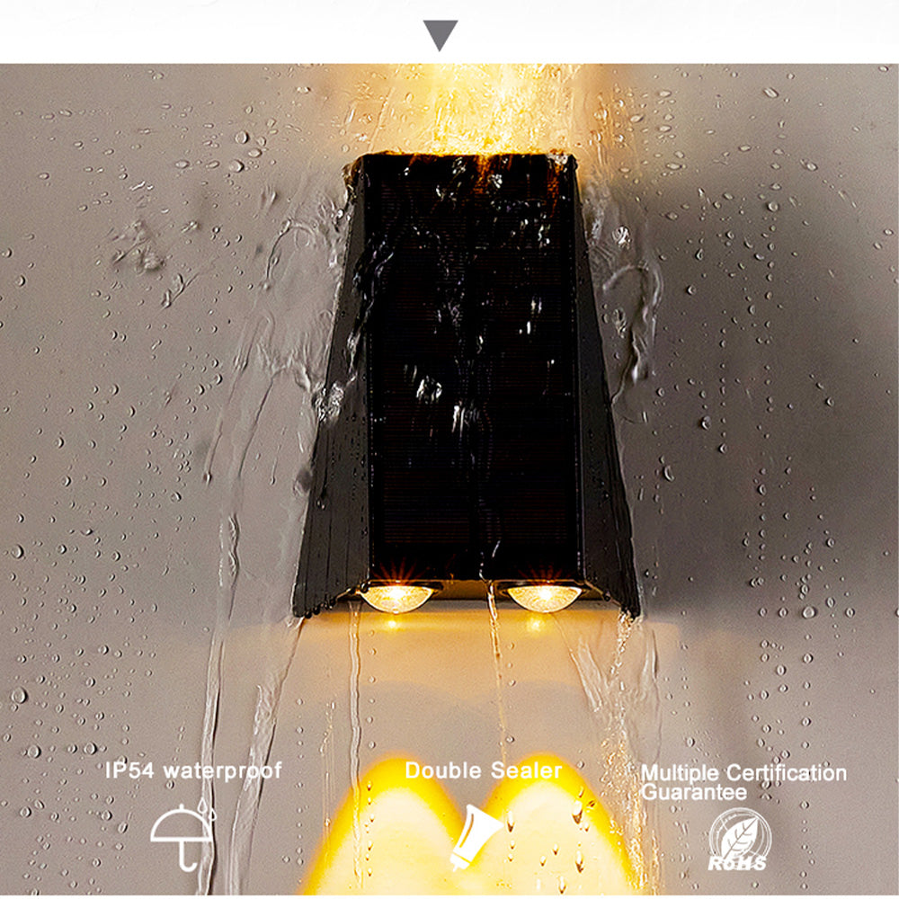MEC08 Solar Outdoor Wall Light Minimalistic Elegant Design