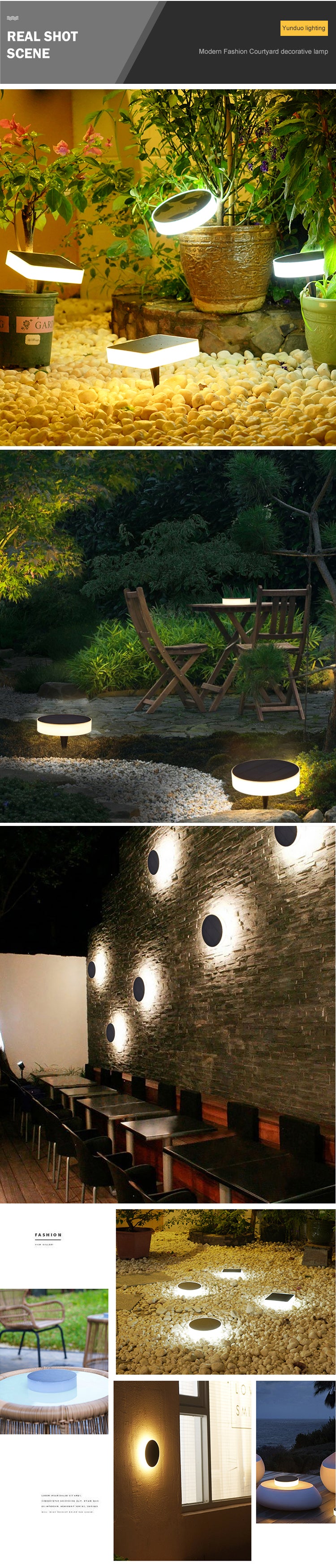MEC09 Solar Powered Outdoor Lights – 2-in-1 Ground and Wall Lighting with Dual Tones